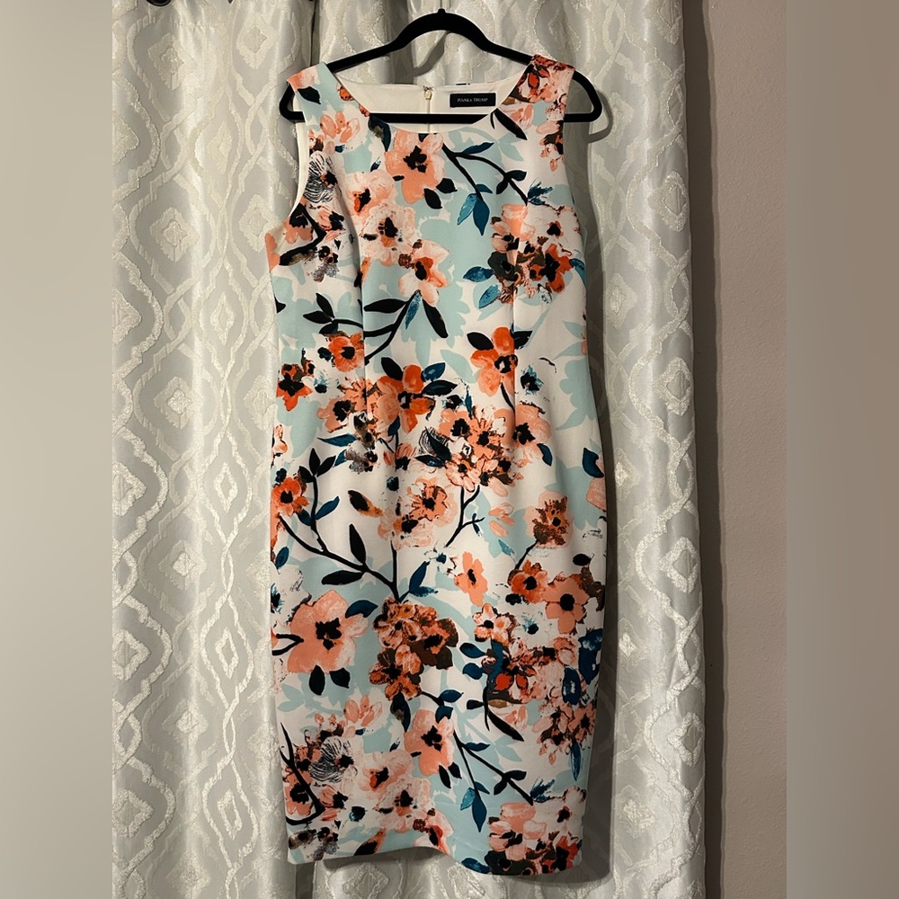 Ivanka Trump Floral Sleeveless Dress